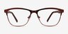 Volary Red Acetate-metalEyeglass Frames from EyeBuyDirect, Front View