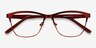 Volary Red Acetate-metalEyeglass Frames from EyeBuyDirect, Closed View