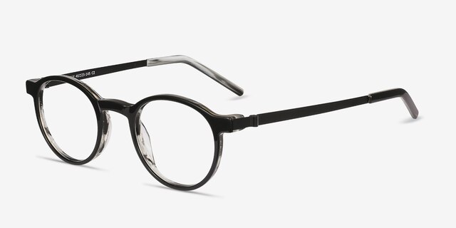 Anomaly Black AcetateEyeglass Frames from EyeBuyDirect, Angle View