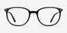 Eros Black Acetate-metalEyeglass Frames from EyeBuyDirect, Front View