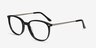 Eros Black Acetate-metalEyeglass Frames from EyeBuyDirect, Angle View