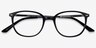 Eros Black Acetate-metalEyeglass Frames from EyeBuyDirect, Closed View