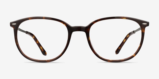 Eros Tortoise Acetate-metalEyeglass Frames from EyeBuyDirect, Front View