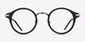 Roto Black Acetate-metalEyeglass Frames from EyeBuyDirect, Front View
