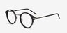 Roto Black Acetate-metalEyeglass Frames from EyeBuyDirect, Angle View