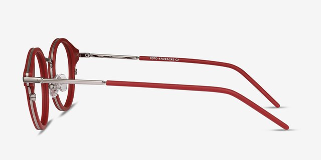 Roto Red AcetateEyeglass Frames from EyeBuyDirect, Side View