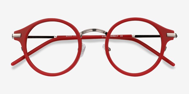 Roto Red AcetateEyeglass Frames from EyeBuyDirect, Closed View