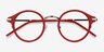 Roto Red AcetateEyeglass Frames from EyeBuyDirect, Closed View