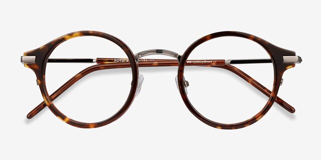 Roto Écailles Acetate-metalMontures de lunettes de vue d'EyeBuyDirect, Vue Rapprochée