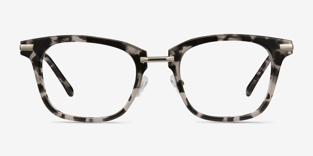 Candela Gray Floral Acetate-metalEyeglass Frames from EyeBuyDirect, Front View