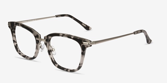 Candela Gray Floral Acetate-metalEyeglass Frames from EyeBuyDirect, Angle View