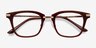 Candela Burgundy Acetate-metalMontures de lunettes de vue d'EyeBuyDirect, Vue Rapprochée