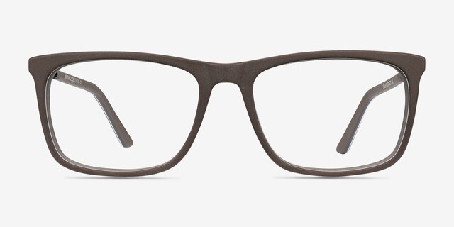 Instance Brown Acetate-metalEyeglass Frames from EyeBuyDirect, Front View