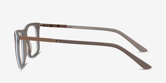 Instance Brown Acetate-metalEyeglass Frames from EyeBuyDirect, Side View