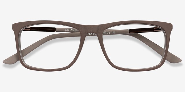 Instance Brown Acetate-metalEyeglass Frames from EyeBuyDirect, Closed View