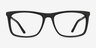 Instance Noir Acetate-metalMontures de lunettes de vue d'EyeBuyDirect, Vue de Face