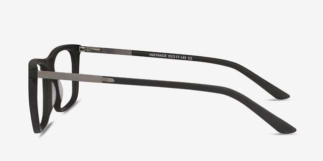 Instance Noir Acetate-metalMontures de lunettes de vue d'EyeBuyDirect, Vue de Côté
