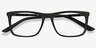 Instance Noir Acetate-metalMontures de lunettes de vue d'EyeBuyDirect, Vue Rapprochée