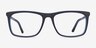 Instance Bleu Acetate-metalMontures de lunettes de vue d'EyeBuyDirect, Vue de Face
