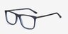Instance Bleu Acetate-metalMontures de lunettes de vue d'EyeBuyDirect, Vue d'Angle