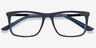 Instance Bleu Acetate-metalMontures de lunettes de vue d'EyeBuyDirect, Vue Rapprochée