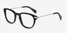 Quazar Black AcetateEyeglass Frames from EyeBuyDirect, Angle View