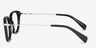 Quazar Black AcetateEyeglass Frames from EyeBuyDirect, Side View