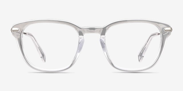 Quazar Clear Acetate-metalEyeglass Frames from EyeBuyDirect, Front View