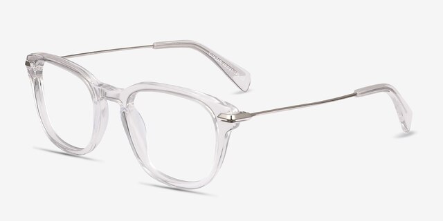 Quazar Clear Acetate-metalEyeglass Frames from EyeBuyDirect, Angle View