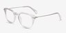 Quazar Clear Acetate-metalEyeglass Frames from EyeBuyDirect, Angle View