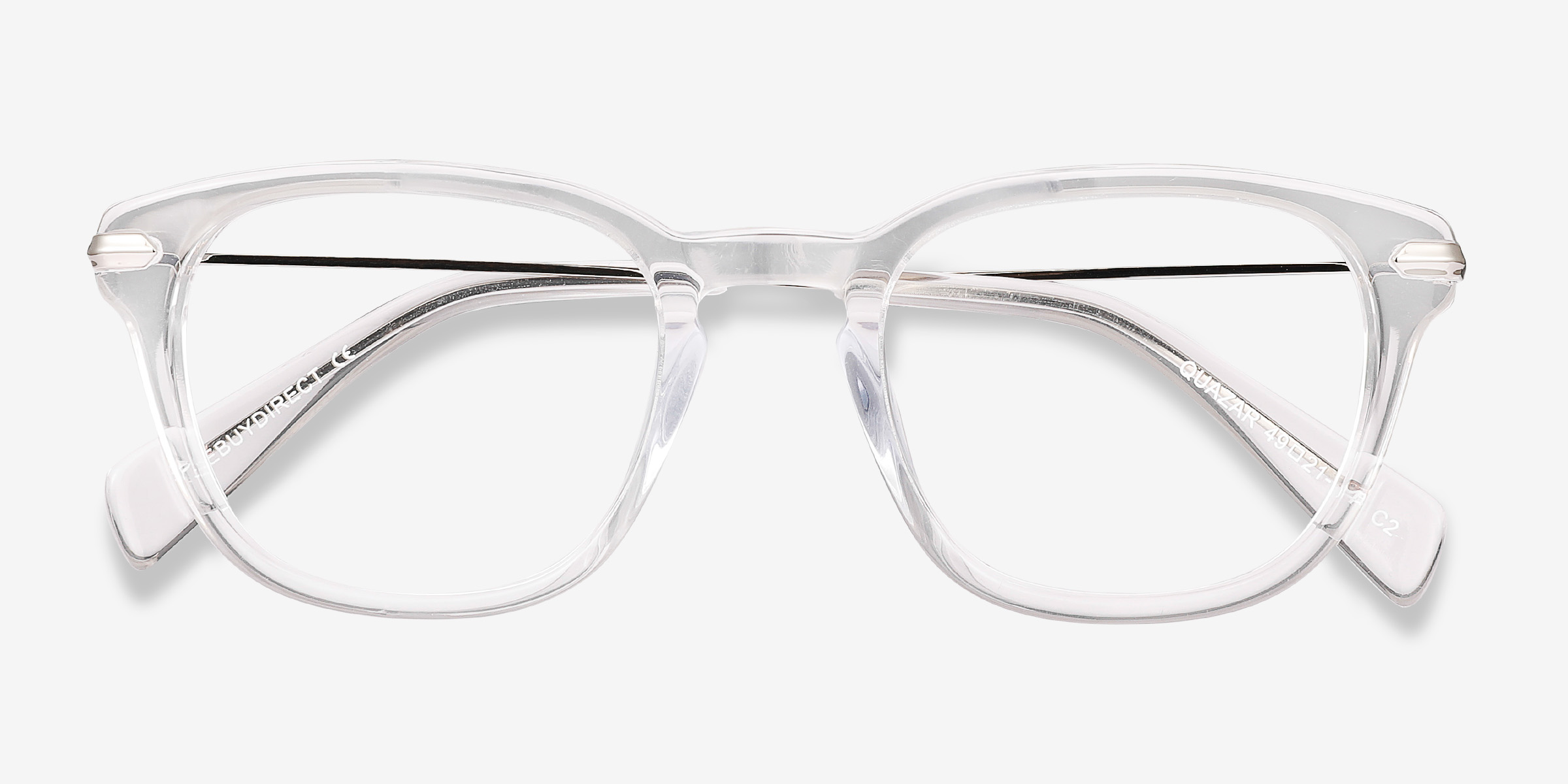Quazar Rectangle Clear Full Rim Eyeglasses | Eyebuydirect