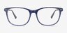 Grid Blue AcetateEyeglass Frames from EyeBuyDirect, Front View