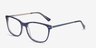 Grid Blue AcetateEyeglass Frames from EyeBuyDirect, Angle View