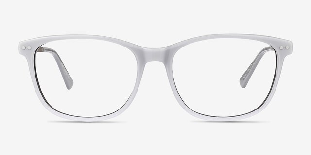 Grid Gray AcetateEyeglass Frames from EyeBuyDirect, Front View