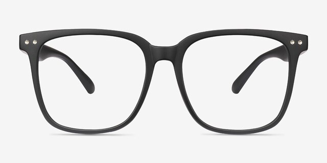 Piano Black PlasticEyeglass Frames from EyeBuyDirect, Front View