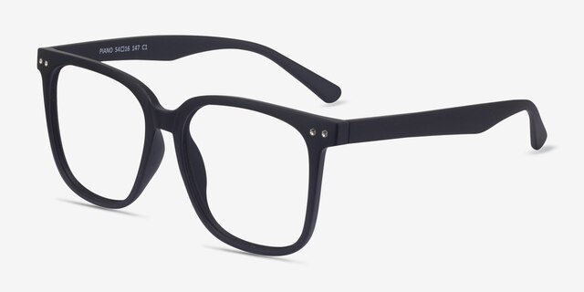Piano Black PlasticEyeglass Frames from EyeBuyDirect, Angle View