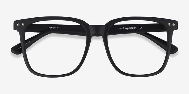 Piano Black PlasticEyeglass Frames from EyeBuyDirect, Closed View