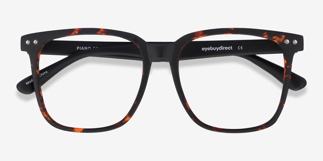 Piano Tortoise PlasticEyeglass Frames from EyeBuyDirect, Closed View