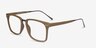 Forte Brown Plastic-metalEyeglass Frames from EyeBuyDirect, Angle View