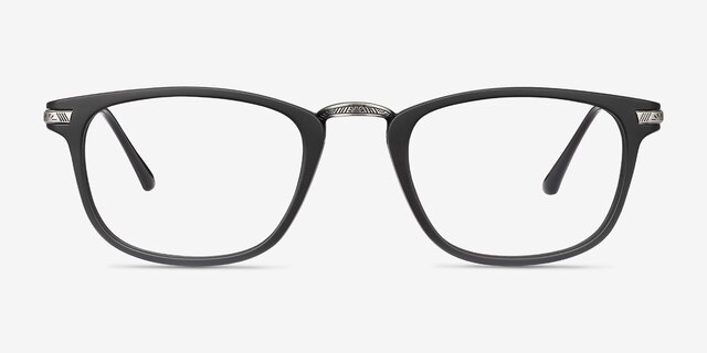 Catcher Black Plastic-metalEyeglass Frames from EyeBuyDirect, Front View