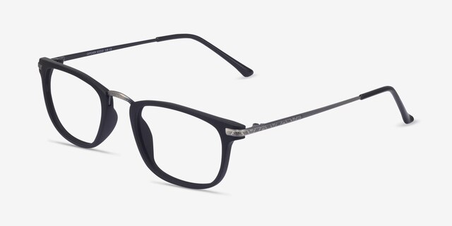 Catcher Black Plastic-metalEyeglass Frames from EyeBuyDirect, Angle View