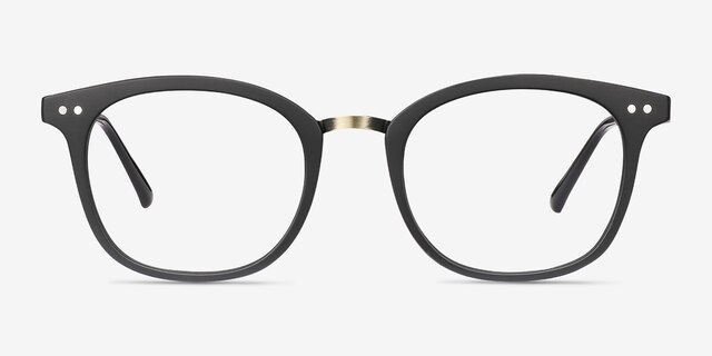 Lyric Black PlasticEyeglass Frames from EyeBuyDirect, Front View