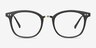 Lyric Black PlasticEyeglass Frames from EyeBuyDirect, Front View