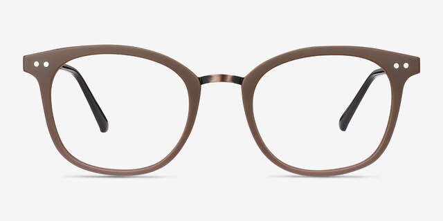 Lyric Brown PlasticEyeglass Frames from EyeBuyDirect, Front View