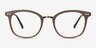 Lyric Brown PlasticEyeglass Frames from EyeBuyDirect, Front View