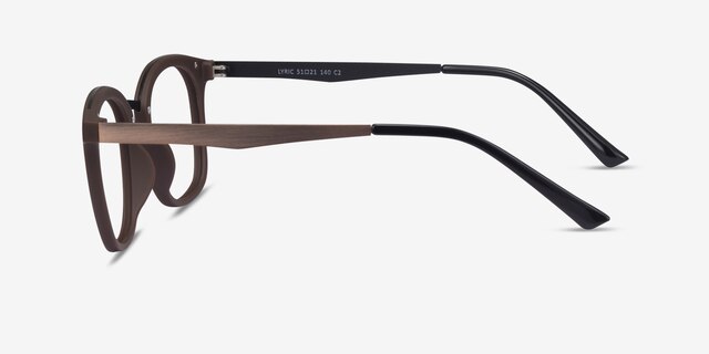 Lyric Brown PlasticEyeglass Frames from EyeBuyDirect, Side View