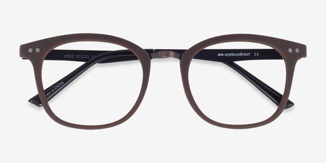 Lyric Brown PlasticEyeglass Frames from EyeBuyDirect, Closed View