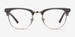 Borderline Gray Acetate, MetalEyeglass Frames from EyeBuyDirect, Front View