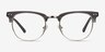 Borderline Gray Acetate-metalEyeglass Frames from EyeBuyDirect, Front View