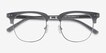 Borderline Gray Acetate, MetalEyeglass Frames from EyeBuyDirect, Closed View